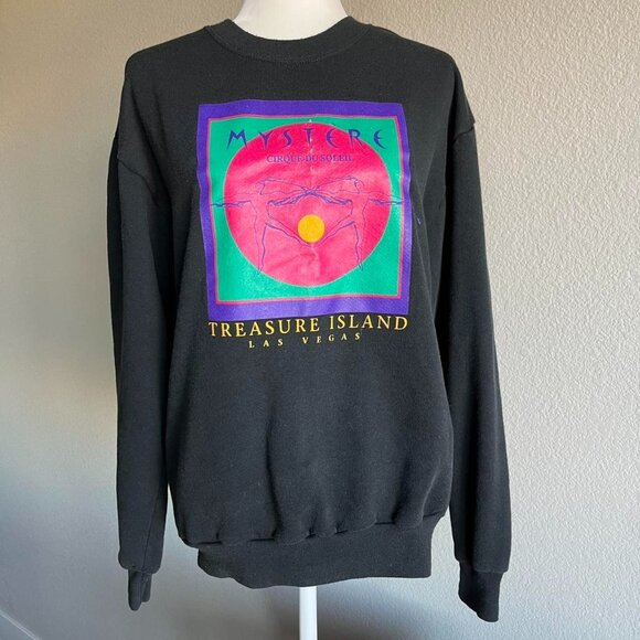 RARE VTG 90S MYSTERE CIRQUE LAS VEGAS SWEATSHIRT - Picture 1 of 7
